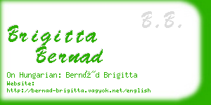 brigitta bernad business card